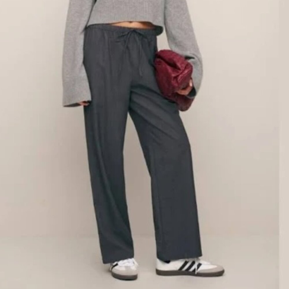 Reformation Olina pants (gray, size small)